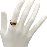 14k Yellow Gold Round Diamond and Ruby Cocktail Ring 0.35CTW Size 6.25