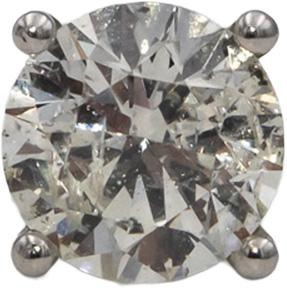 14k White Gold Round Diamond Stud Earrings 1.81CT