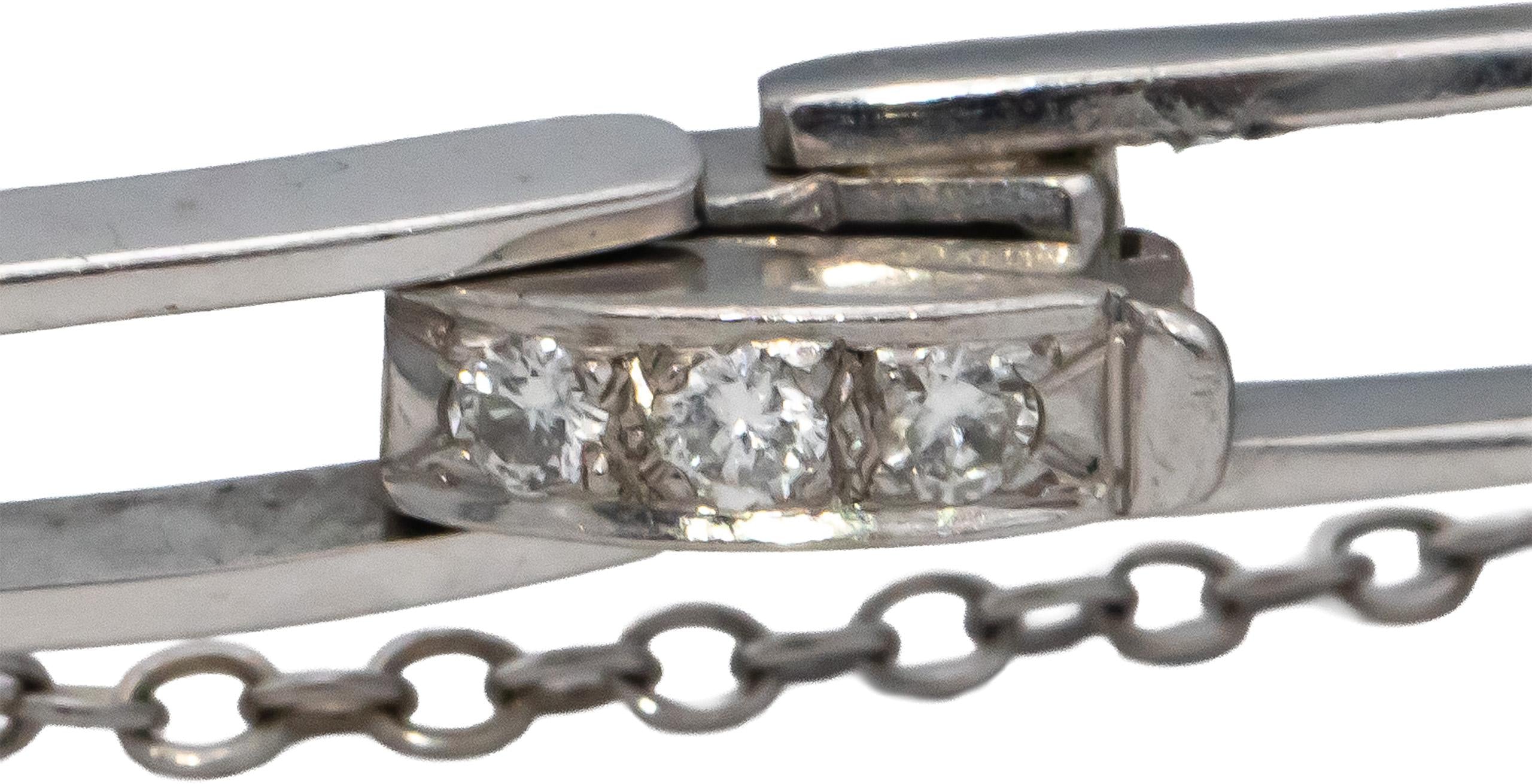 Vintage Antique Platinum VS Round Diamond Double Row Bracelet 3.50CT