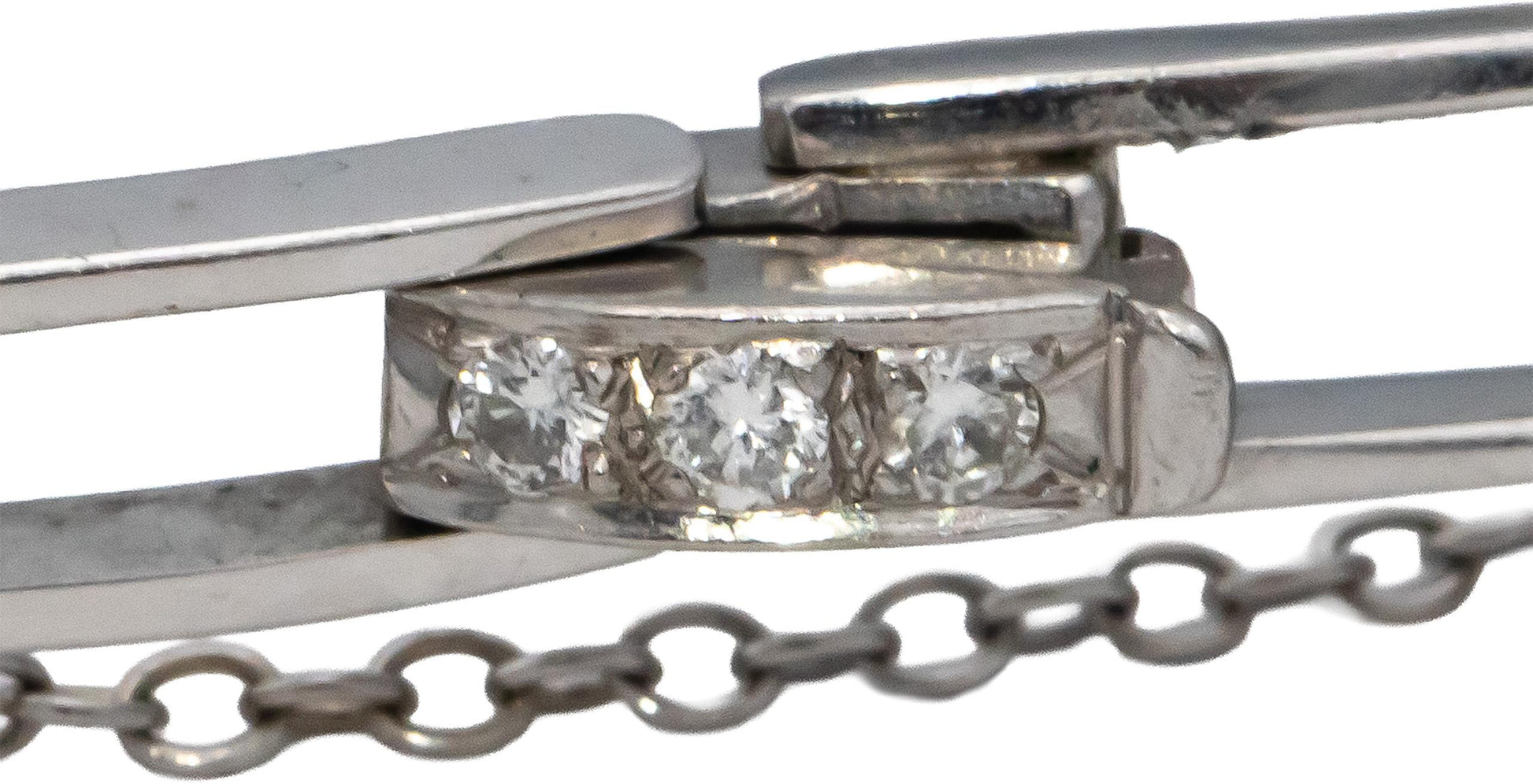 Vintage Antique Platinum VS Round Diamond Double Row Bracelet 3.50CT