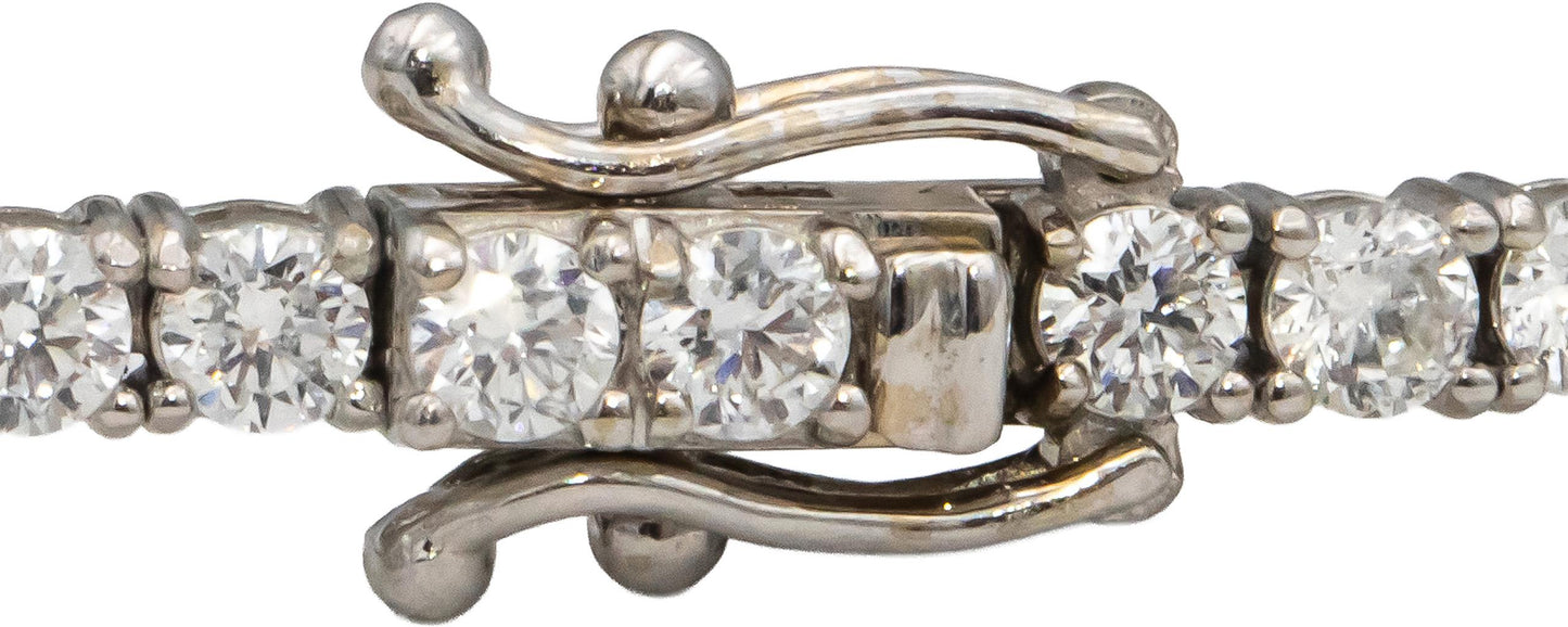 14k White Gold VS Round Diamond Tennis Bracelet 4.82CT