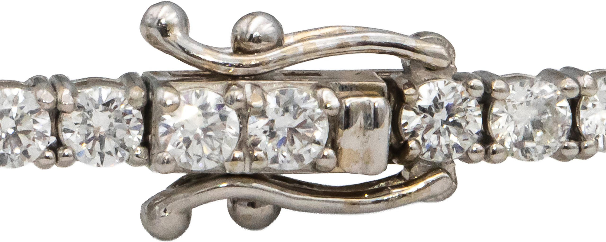 14k White Gold VS Round Diamond Tennis Bracelet 4.82CT