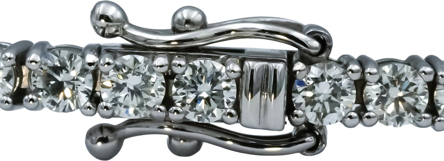 14k White Gold VS Round Diamond Tennis Bracelet 4.95CT