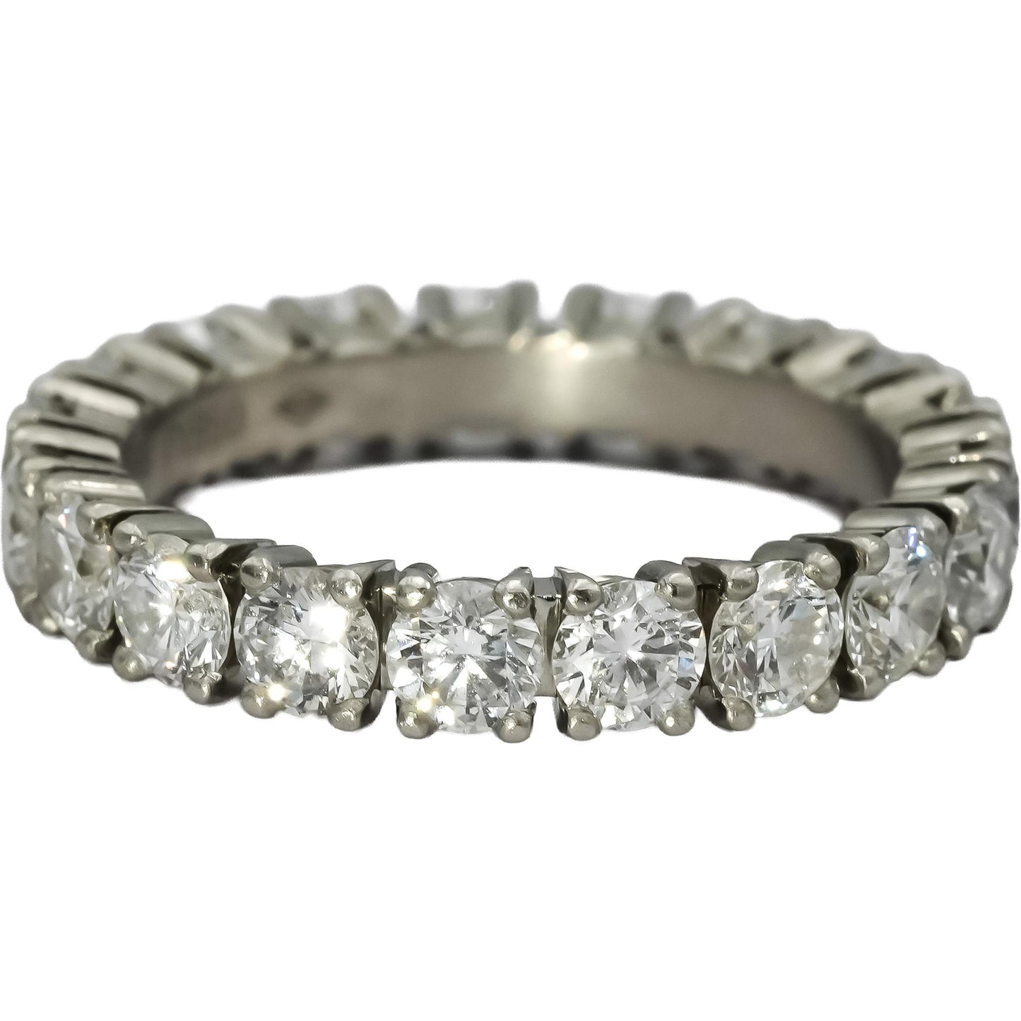 CARTIER Platinum VS Round Diamond Eternity Ring 2.56CT Size 55 - 23,500 Retail