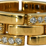 CARTIER 18k Yellow Gold VS Round Diamond Maillon Panthere Ring .90CT Size 53
