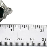 Platinum Tourmaline & VS Diamond Cocktail Ring 3.31CT Size 8