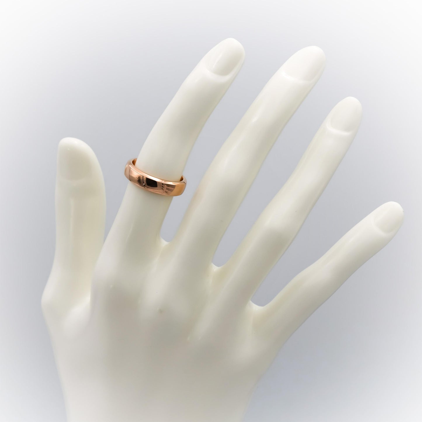 VAN CLEEF & ARPELS 18k Rose Gold Band Ring 5mm Wide Size 51 US 5.75 w/ Box