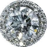 18k White Gold Round Diamond Engagement Ring 2.52CT w/ 2.12CT Center Size 5.5
