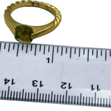DAVID YURMAN 18k Yellow Gold Cushion Cut Peridot Cocktail Ring Size 6