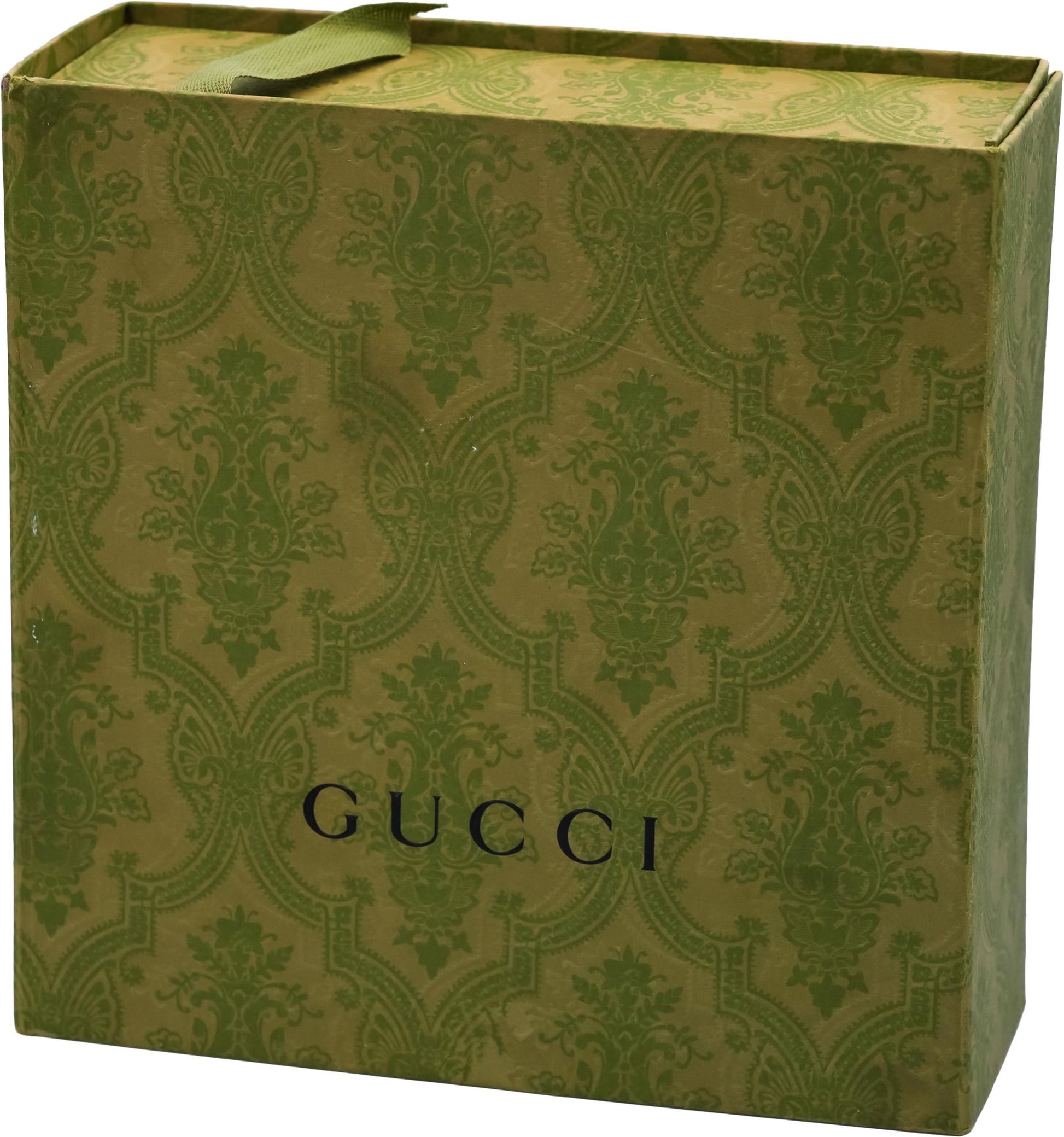 GUCCI 18k Yellow Gold Link to Love Studded Ring w/ Box and Pouch Size 10