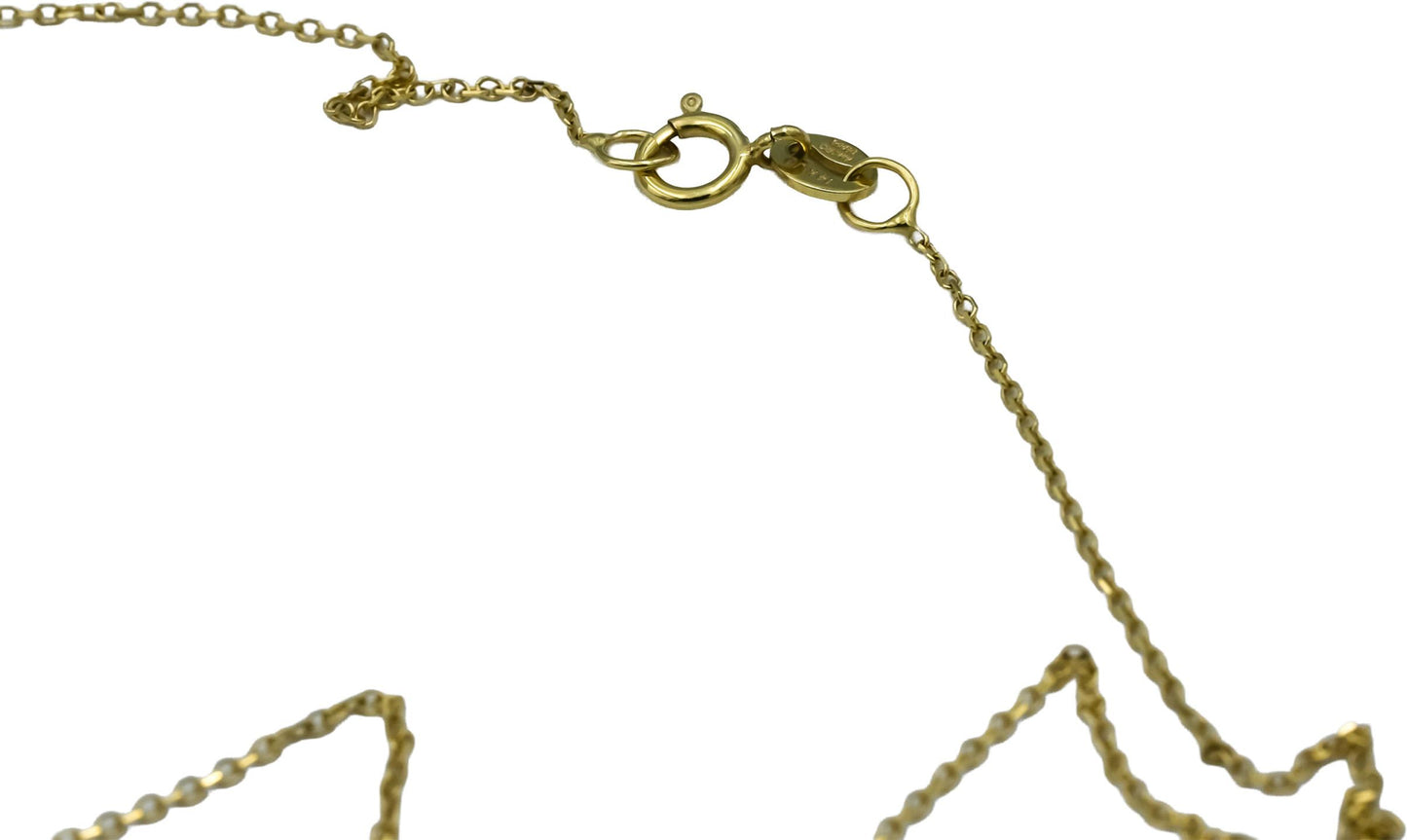 18k & 14k Yellow Gold VS Oval Step Cut Diamond Solitaire Pendant Necklace 0.92CT
