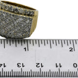 10k Yellow Gold Round and Baguette Cut Diamond Men's Band Ring 3.50CT Size 9.75