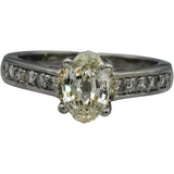Platinum VS Diamond Engagement Ring 1.28CT w/ 1.03CT Center Size 5.25