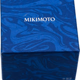 MIKIMOTO 18k White Gold 3.5mm Akoya Pearls Band Ring Size 9.5 w/ Box
