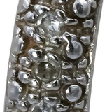 14k White Gold Round Pave Diamond Hoop Huggie Earrings 0.10CT