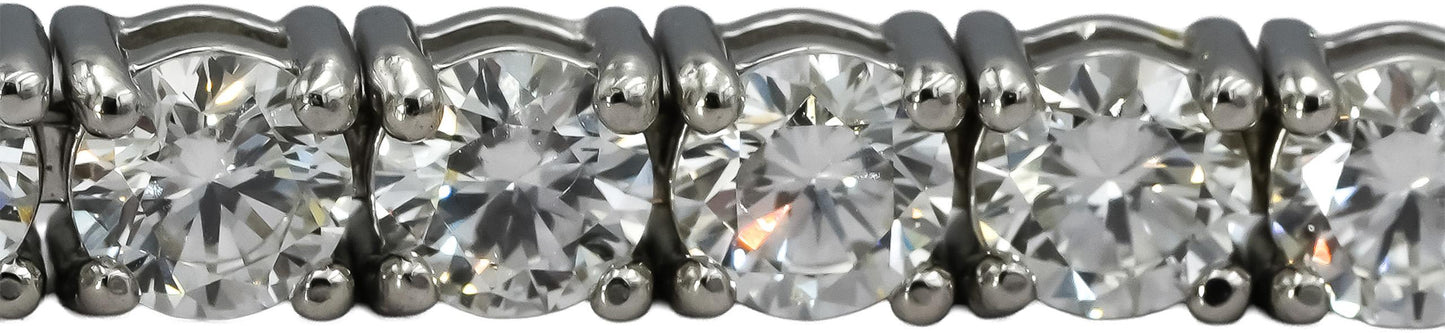 14k White Gold Round VS Lab-Grown Diamond Tennis Bracelet 8.86CT