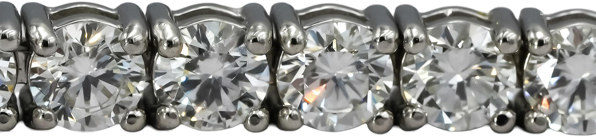 14k White Gold Round VS Lab-Grown Diamond Tennis Bracelet 8.86CT