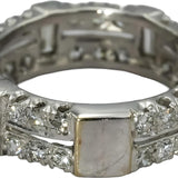 Vintage Antique Platinum VS Diamond Eternity Band Ring 1.25CT Size 6