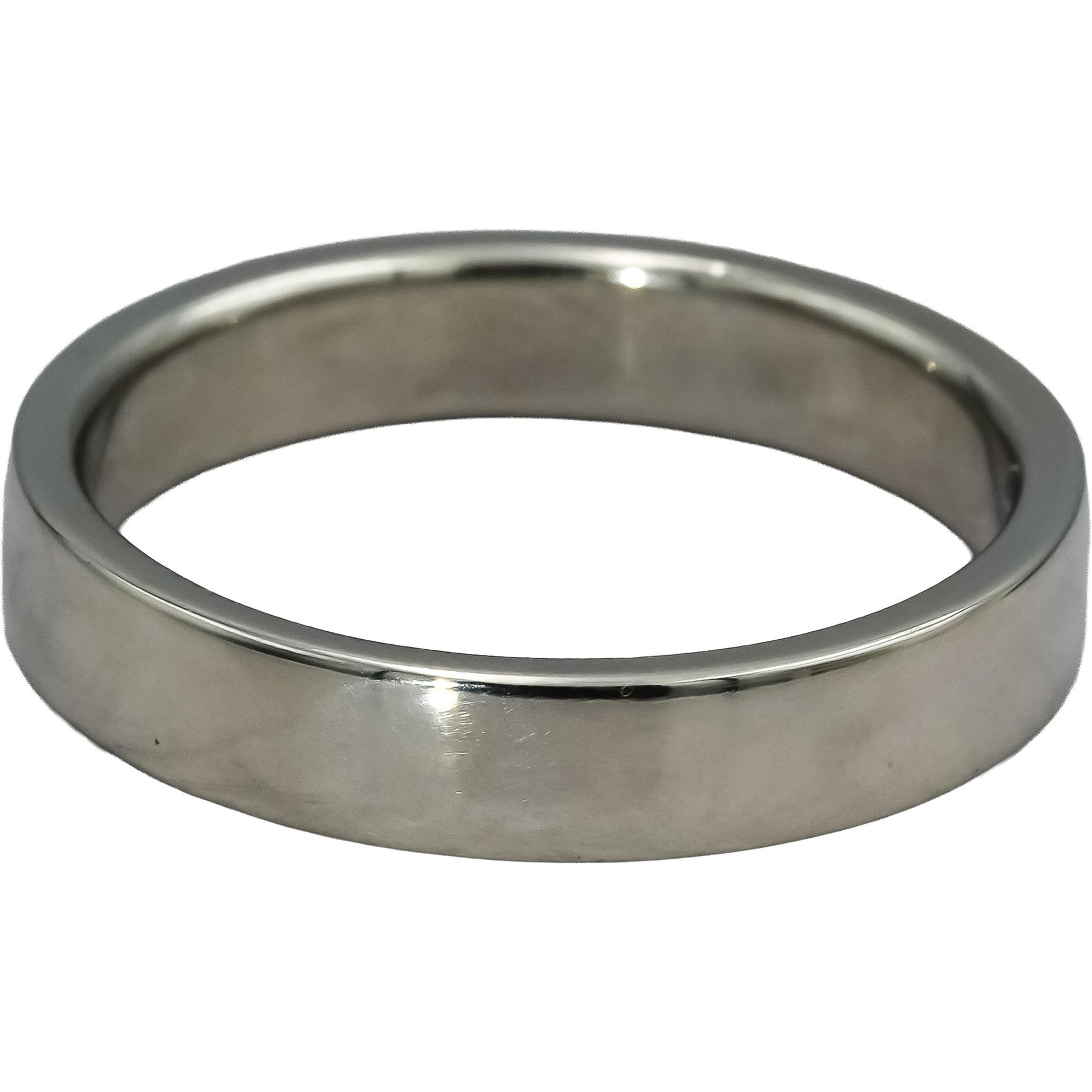 TIFFANY & CO. 950 Platinum 4mm Wide Band Ring Size 8