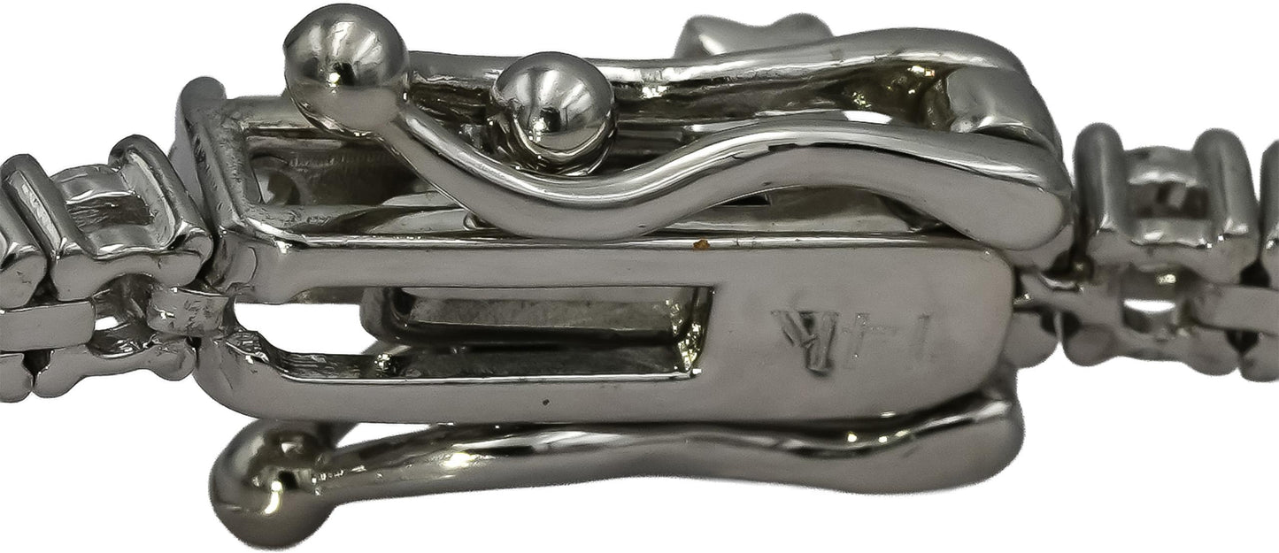 14k White Gold VS Round Diamond Tennis Bracelet 2.75CT