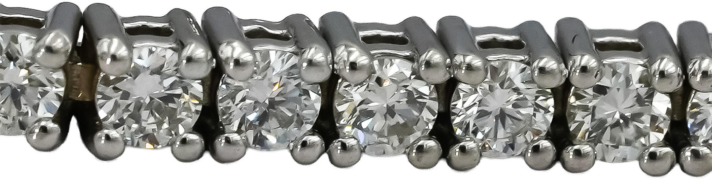 14k White Gold VS Round Diamond Tennis Bracelet 2.05CT