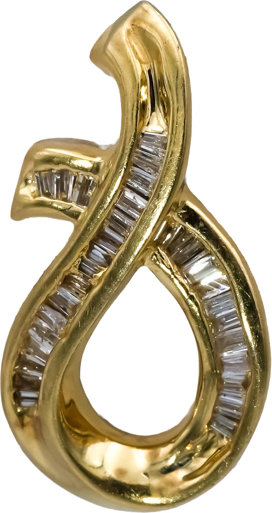 14k Yellow Gold Baguette Channel Set Diamond Stud Earrings 0.50CT