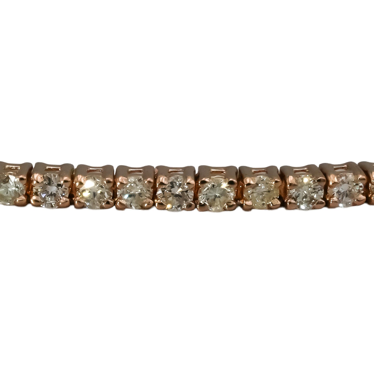 14k Rose Gold Round Diamond Tennis Bracelet 1.70CT 72 Pieces