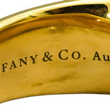 TIFFANY & CO. 18k Yellow Gold 1837 Makers Black Onyx Signet Men's Ring Size 13.5