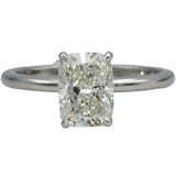 IGI 14k White Gold VS2/F Cushion Cut Lab-Grown Diamond Solitaire Ring 1.89CT