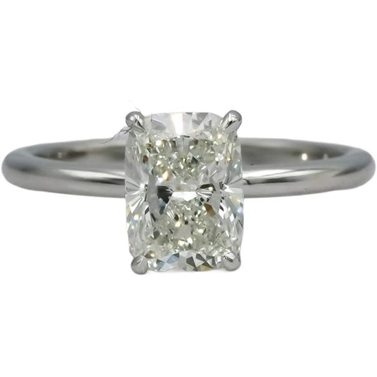 IGI 14k White Gold VS2/F Cushion Cut Lab-Grown Diamond Solitaire Ring 1.89CT