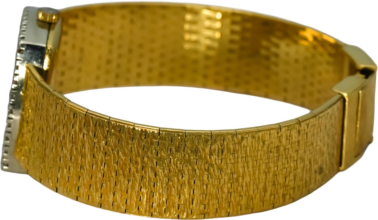 OMEGA Vintage 18k Yellow Gold De Ville Diamond Bezel Manual Ladies Watch .62CT