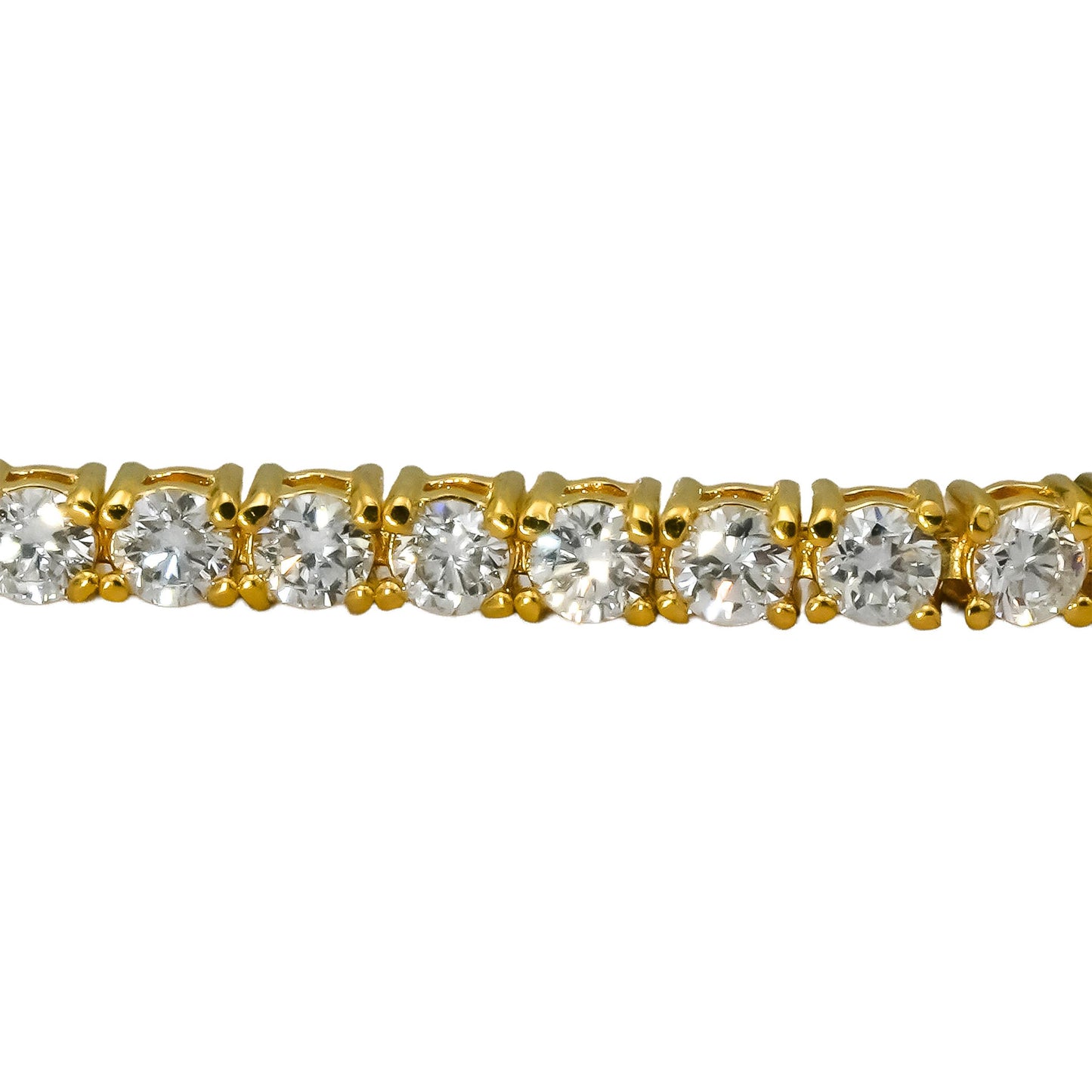 14k Yellow Gold VS Round Diamond Tennis Bracelet 2.64CT