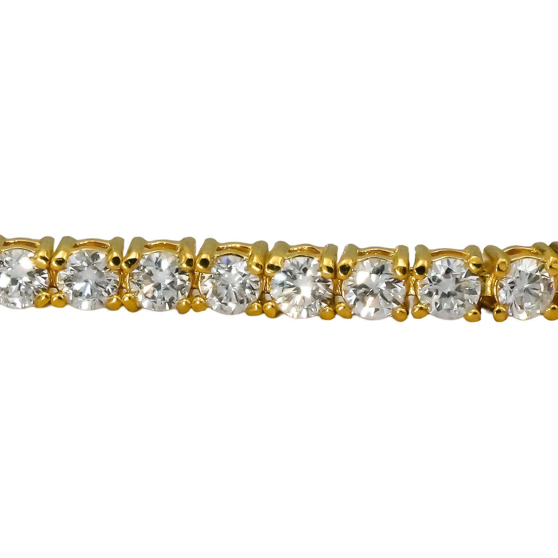 14k Yellow Gold VS Round Diamond Tennis Bracelet 2.64CT
