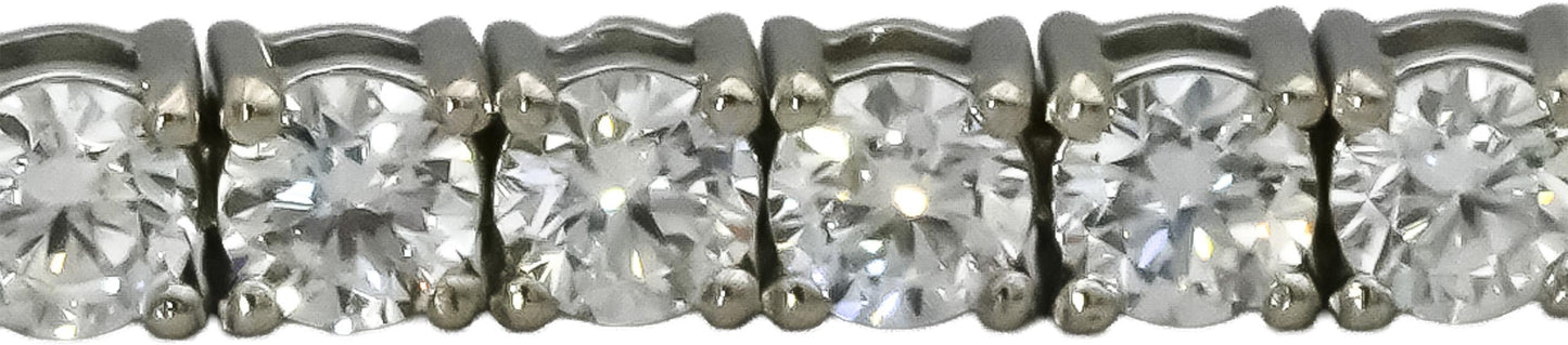 14k White Gold VS Round Natural Diamond Tennis Bracelet 3.51CT