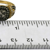 LE VIAN 14k Yellow Gold White and Chocolate Diamond Ring 0.90CT Size 6.75