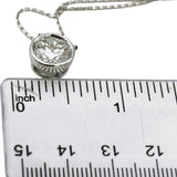 14k White Gold VS Round Lab-Grown Diamond Solitaire Pendant Necklace 2.50CT