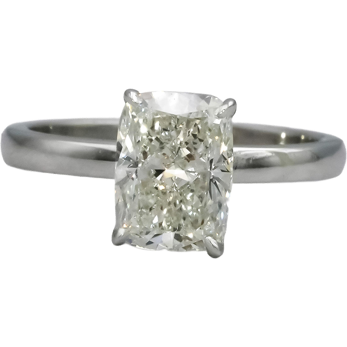 IGI 14k White Gold VS2/F Cushion Lab-Grown Diamond Ring 1.92CT Size 5.75