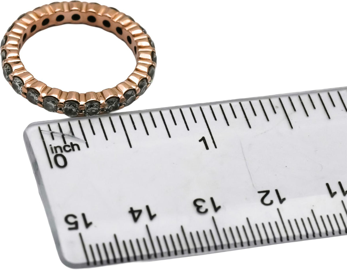 14k Rose Gold Round Diamond Eternity Band Ring 2.50CT Size 8