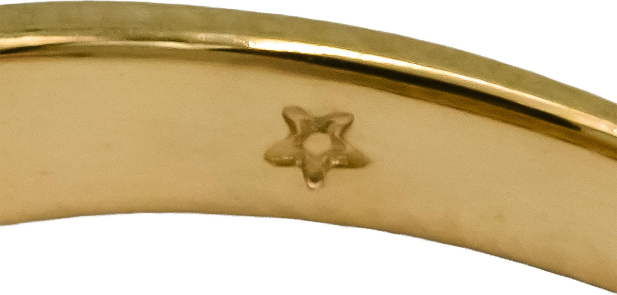 10k Yellow Gold Round Diamond Three Row Band Ring 0.25CT Size 6.75