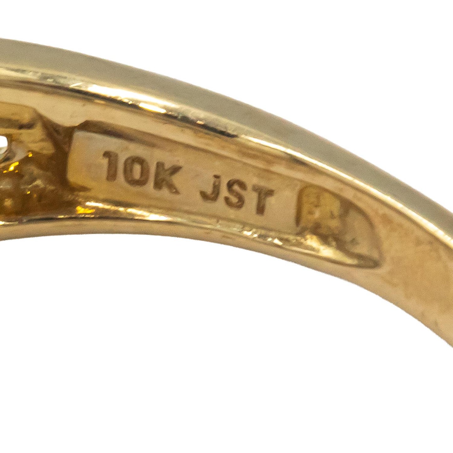 10k Yellow Gold 0.50CT Diamond Pass By Style Ring Size 7.75