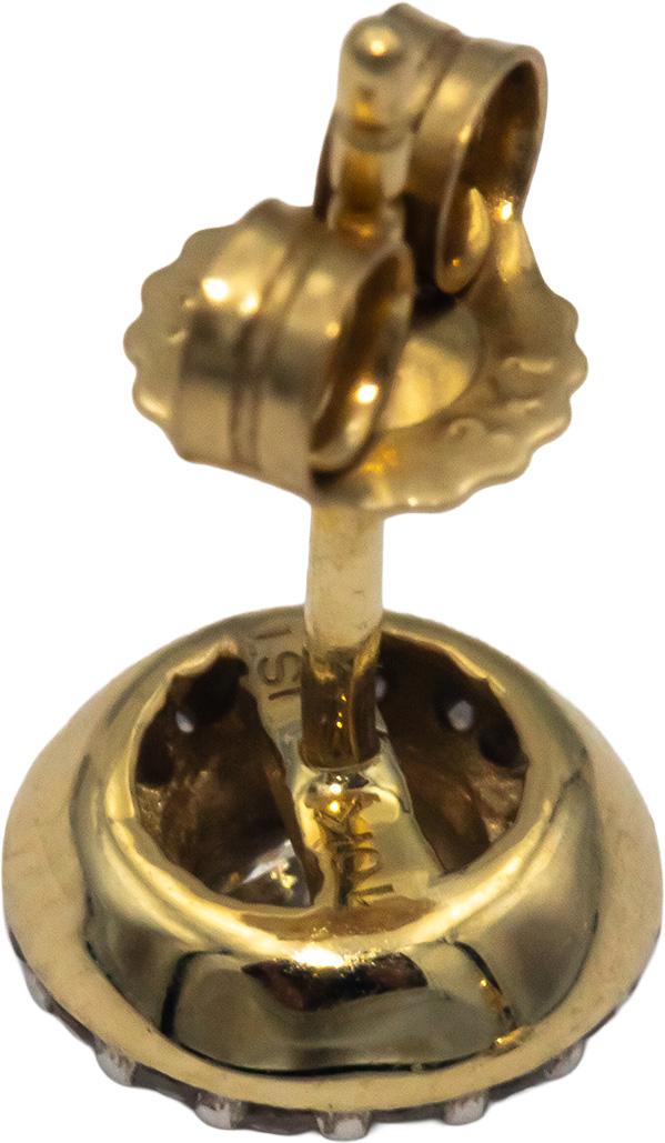 10k Yellow Gold 0.50CT Round Cut Diamond Stud Earrings