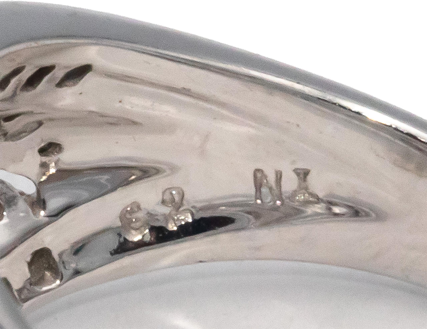 14k White Gold 0.75CT Diamond and Ruby Filigree Ring Size 6.75