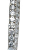 18k White Gold Round Diamond Inside Out Hoop Earrings 7.21CTW