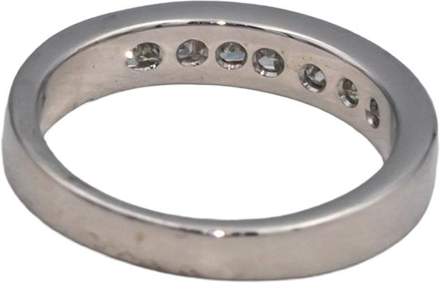 14k White Gold 1.0CT Princess Cut Diamond Wedding Band Ring Size 6.25