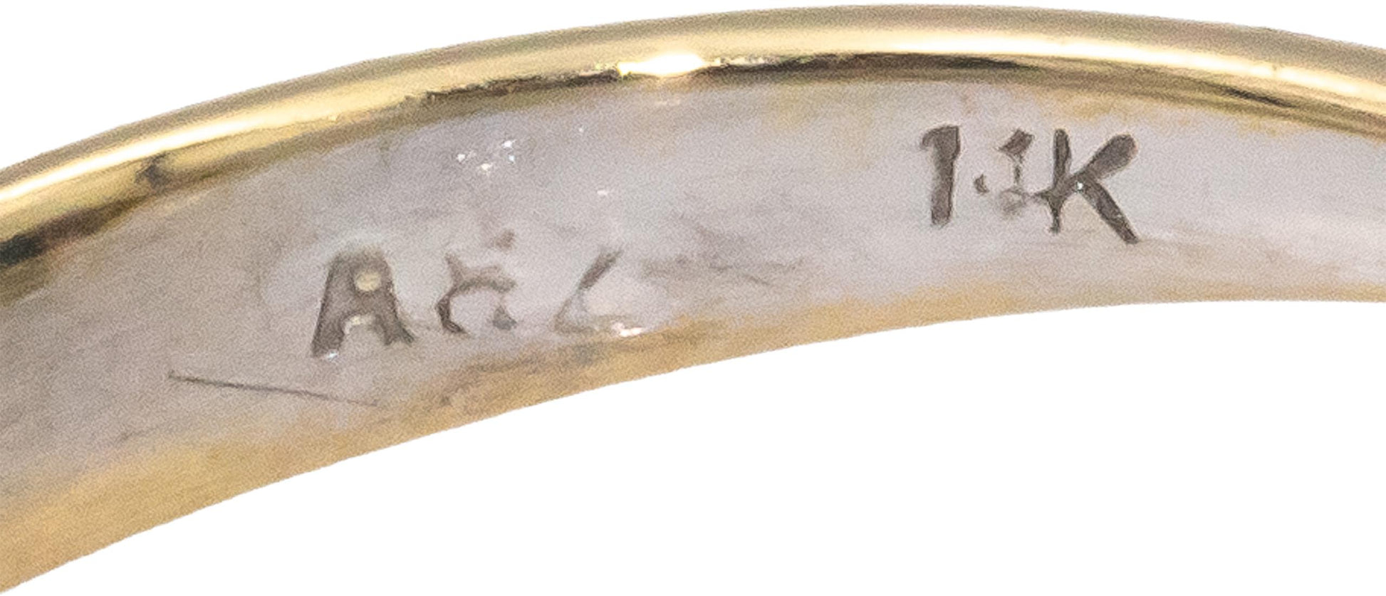 14k Yellow and White Gold 1.21CT Diamond and Sapphire Cluster Ring Size 6.25