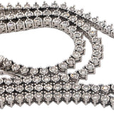 10k White Gold Round Diamond Tennis Necklace 20.5" Long 3.0CT