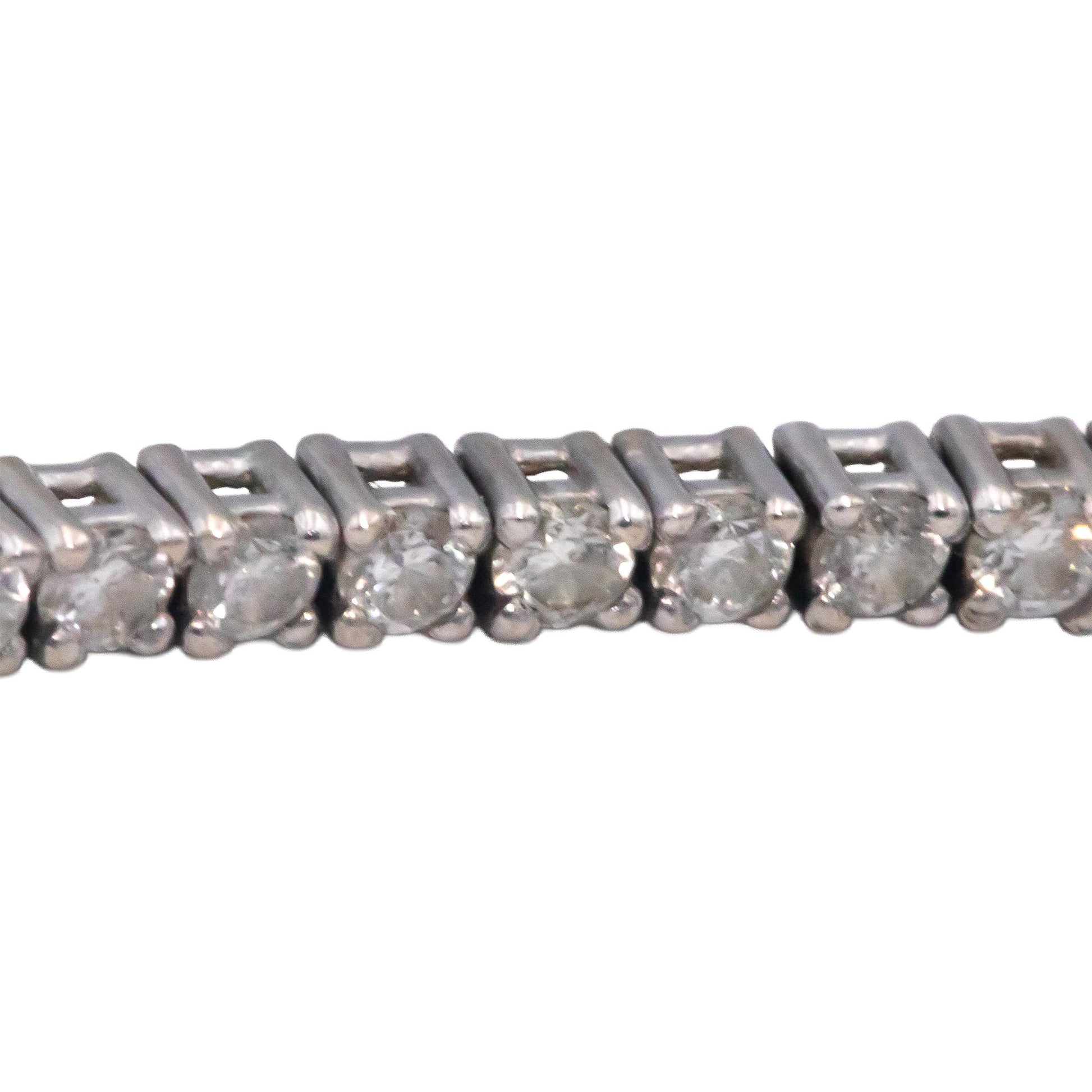 14k White Gold 1.50CT Round Cut Diamond Tennis Bracelet