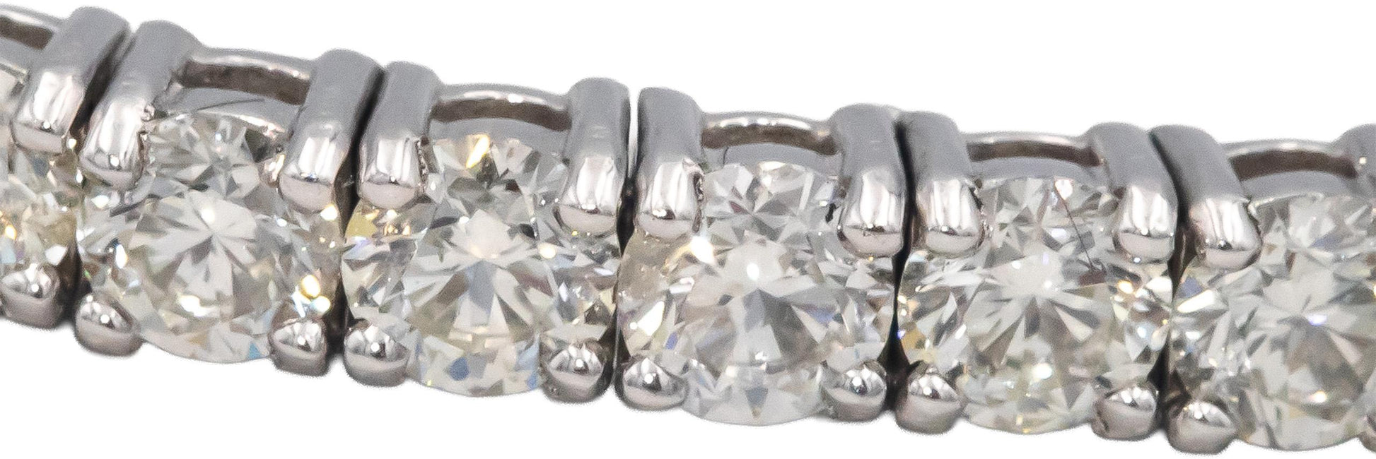 Diamond Round Cut 14k White Gold VS Semi-Flexible Bangle Bracelet 4.16CT