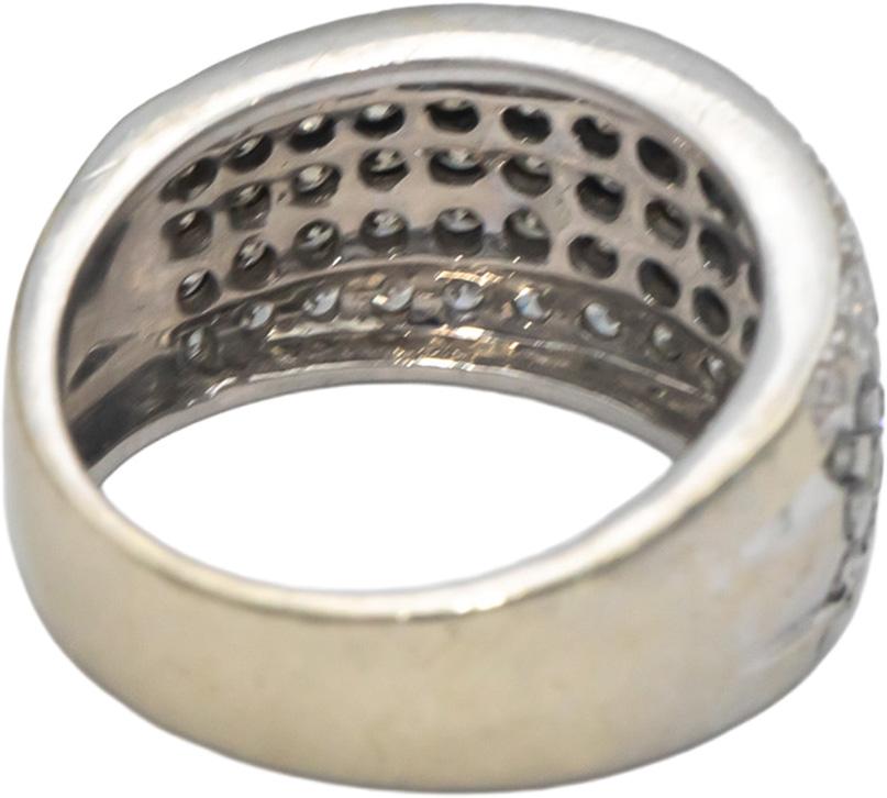 LE VIAN 14k White Gold Round Diamond Ring 1.50CT Size 6.75 $4200 Retail