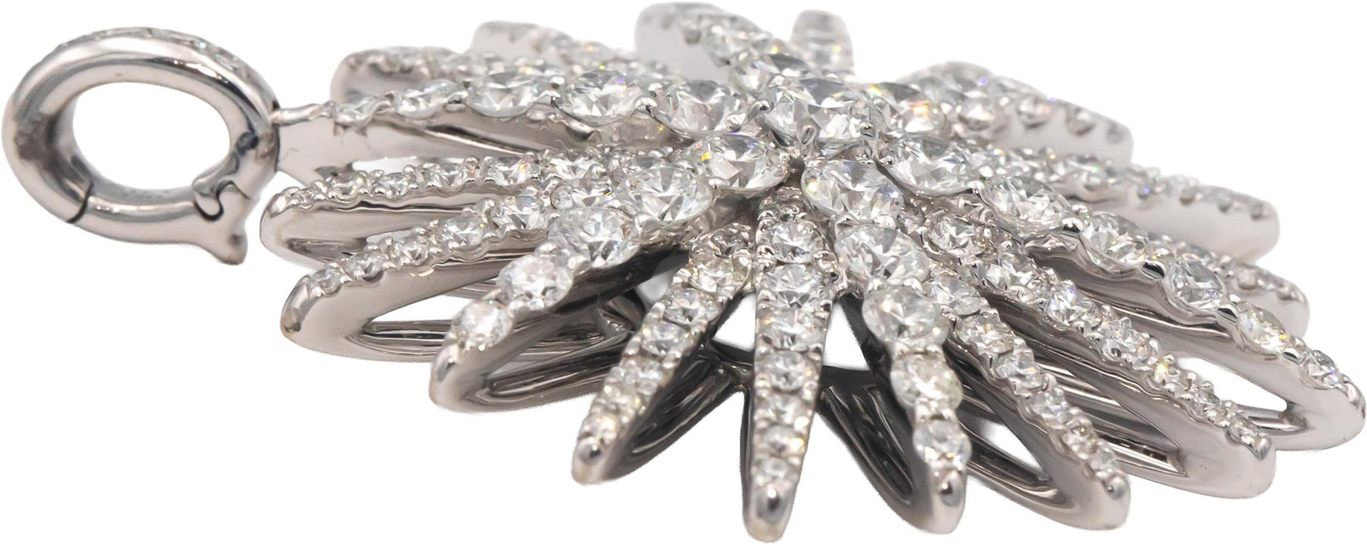 DAVID YURMAN 18k White Gold VS Diamond Starburst Pendant $12,800 Retail 3.43CT